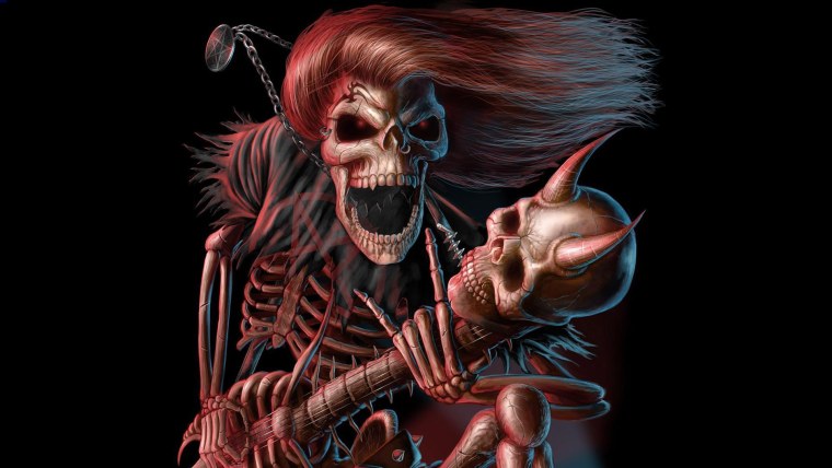 Череп в разбитом экране