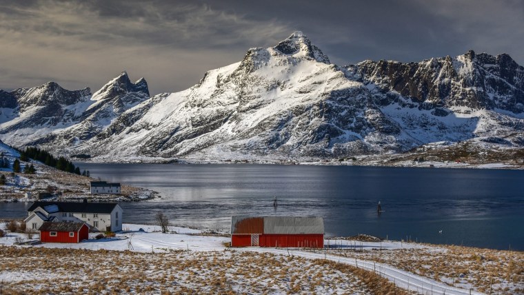 Норвегия Лофотены зима