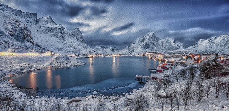 Норвегия Лофотены зима