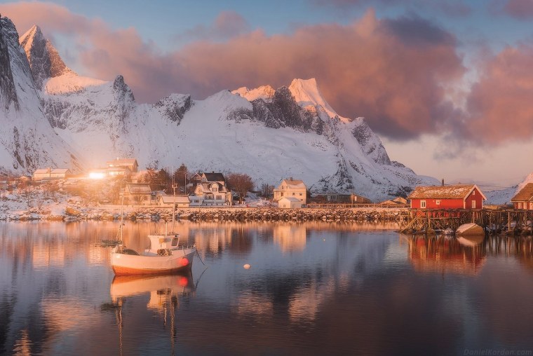Лофотенские острова Норвегия зима