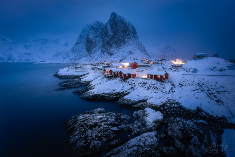 Норвегия заснеженные горы