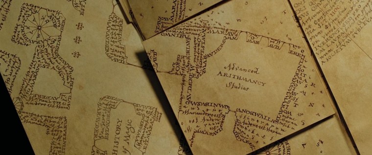 Гарри Поттер карта мародеров внутри Хогвартса