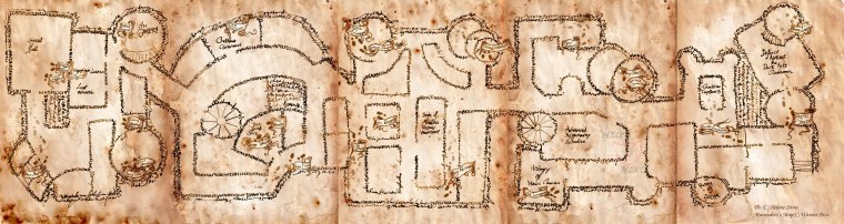 Гарри Поттер карта мародеров внутри Хогвартса