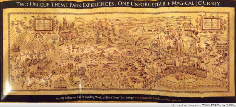 Карта мира Гарри Поттера