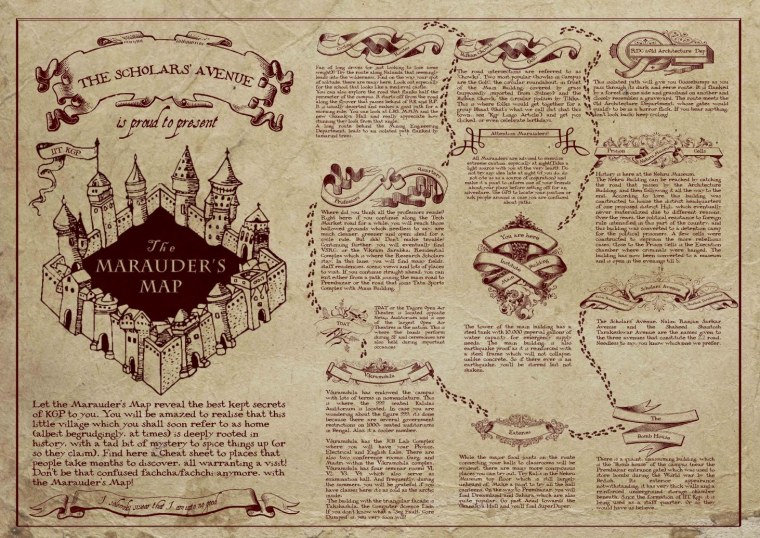 Карта мародеров Гарри Поттер