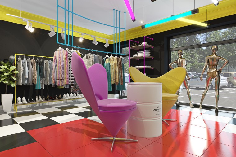 Интерьер магазина одежды