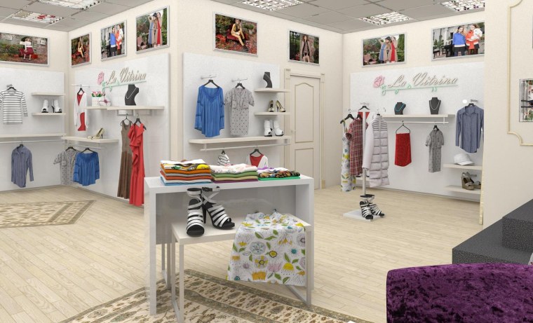 Интерьер бутика женской одежды