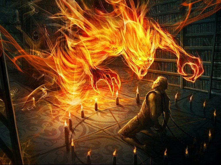 Огненный человек арт