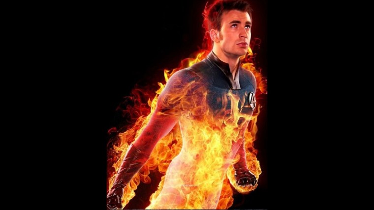 Джонни шторм Крис Эванс