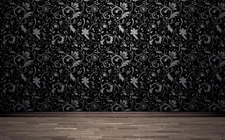 Черный фон с узорами