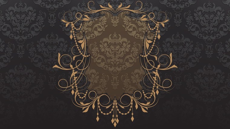 Черные обои с узорами