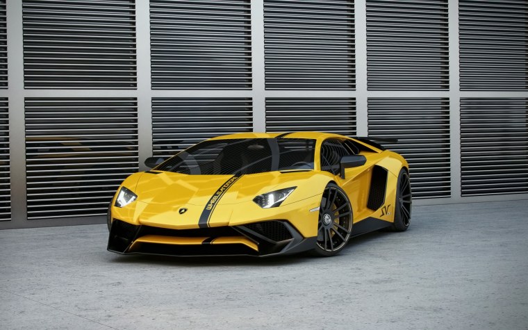 Lamborghini Aventador i жёлтый