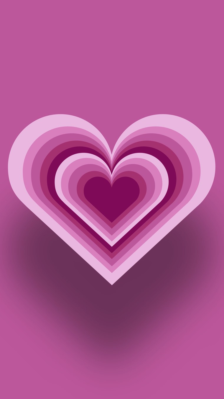 Большое розовое сердечко