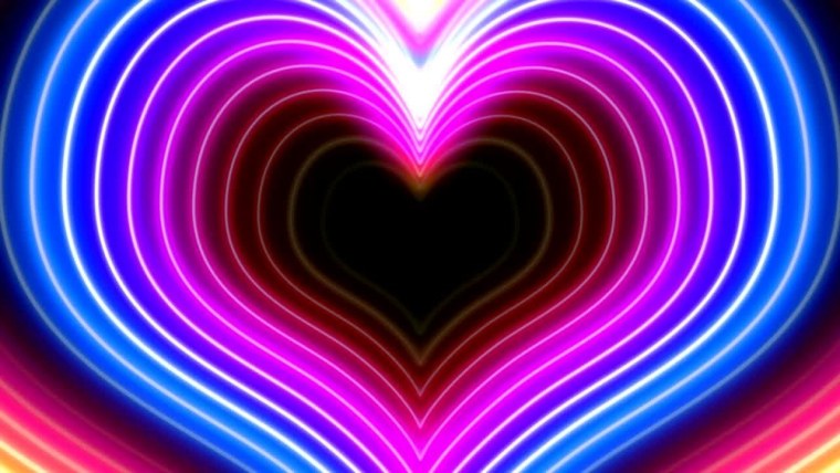 Неоновое сердце фон