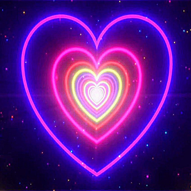 Разноцветные сердечки из тик тока