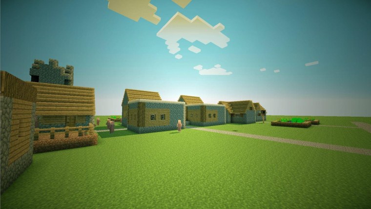 Майнкрафт шейдеры деревня