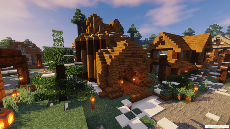 Фон для МАЙНКРАФТА деревня