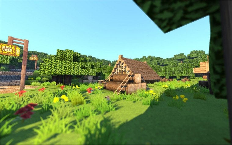 Деревня майнкрафт