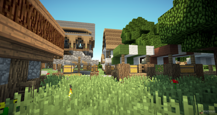 Майнкрафт 3д деревня