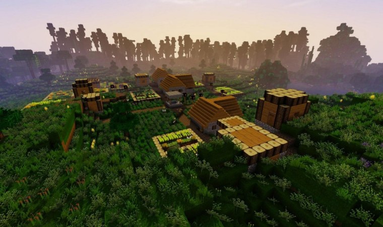 Деревня майнкрафт 4к