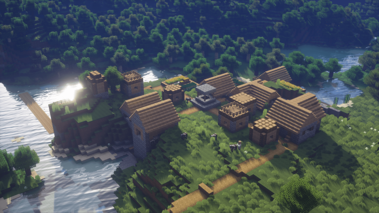 Красивая деревня в МАЙНКРАФТЕ