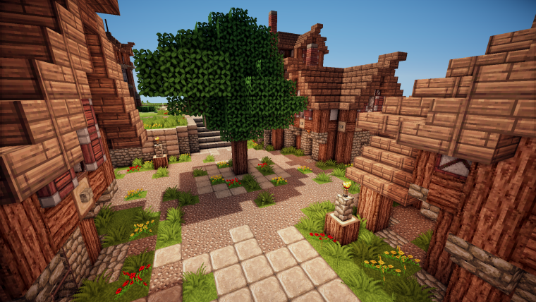 Minecraft деревня