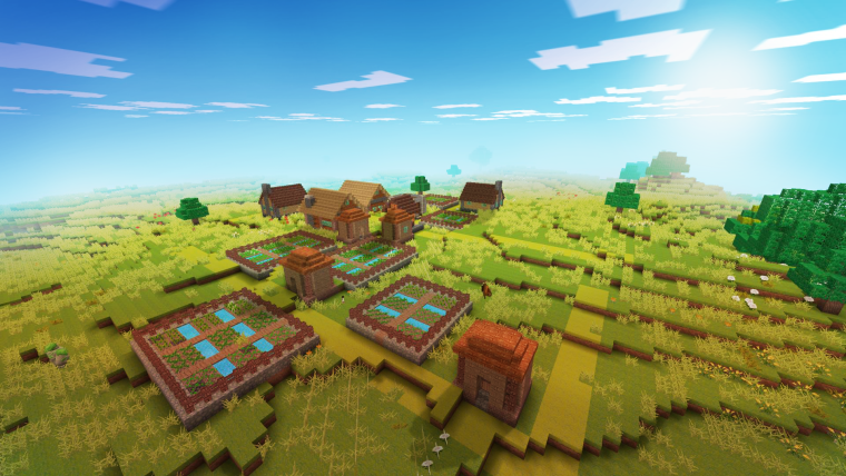 Фон майнкрафт город