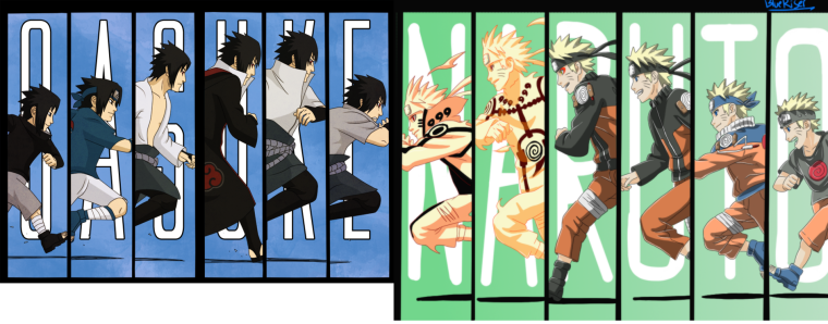 Наруто и Саске бок о бок