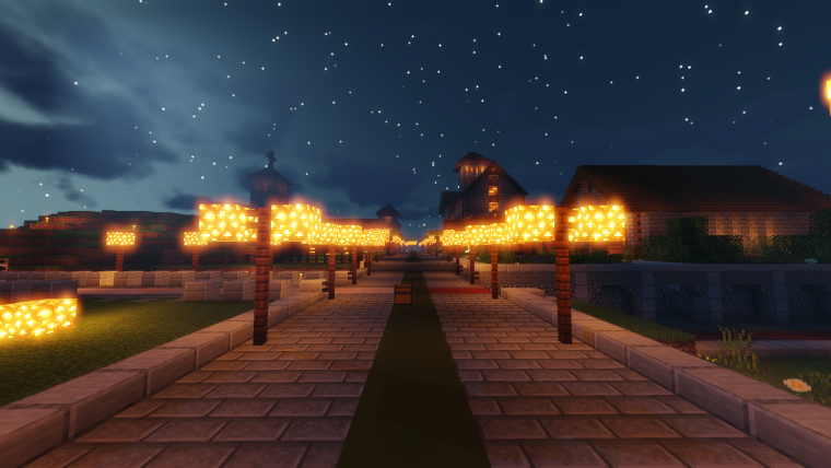 Город в МАЙНКРАФТЕ ночью