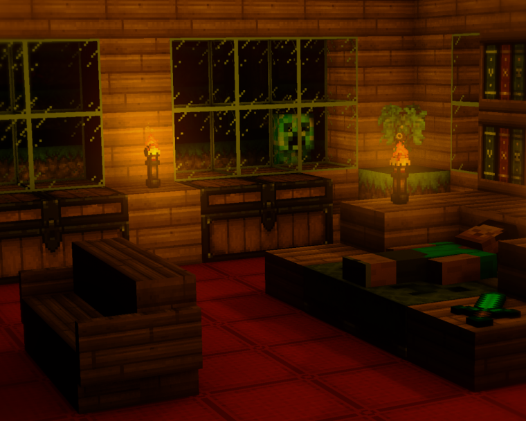 Домик МАЙНКРАФТА внутри