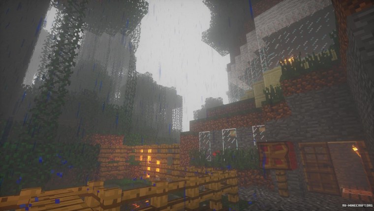 Дождь в МАЙНКРАФТЕ С шейдерами