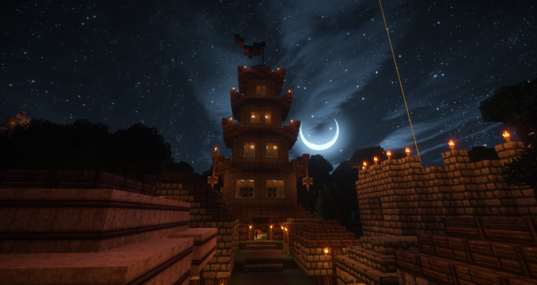 Майнкрафт шейдеры ночь