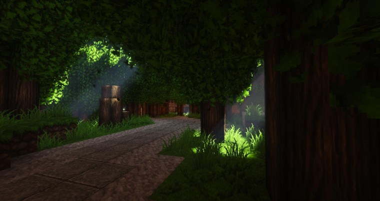 Фон майнкрафт темный лес