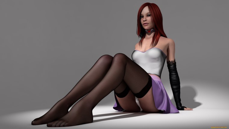 Девушки в чулках 3д Графика