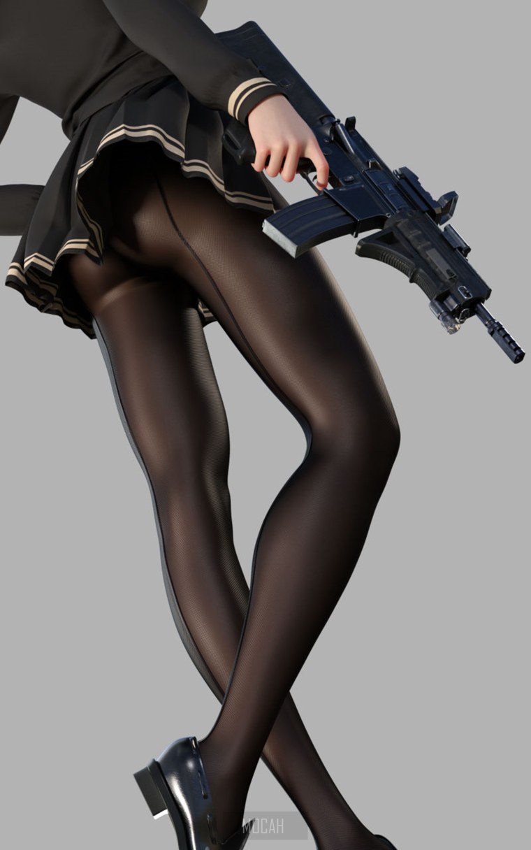 Девушки в колготках с оружием