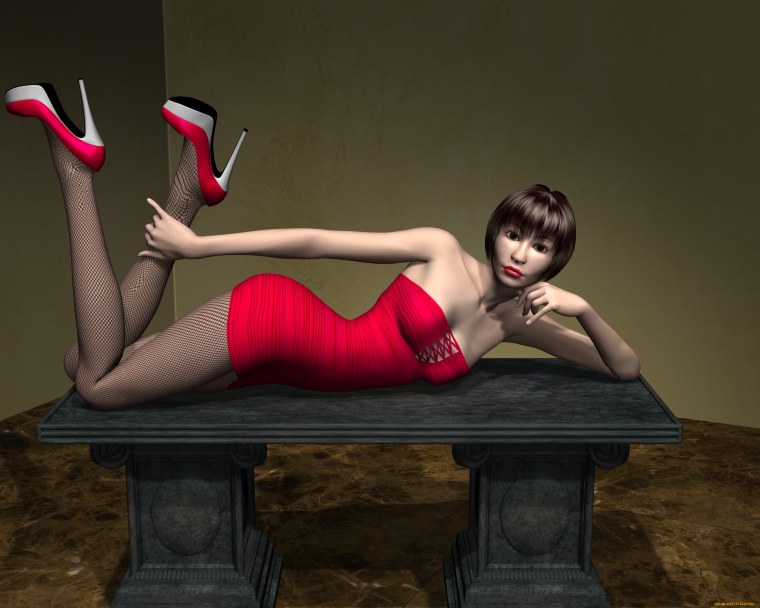 3d девушки в туфлях