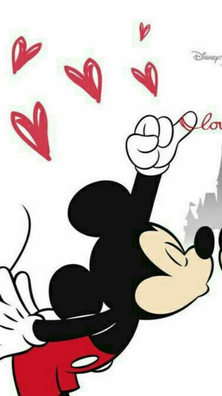 Парные рисунки для лучших подруг с Мики Маусом на телефон