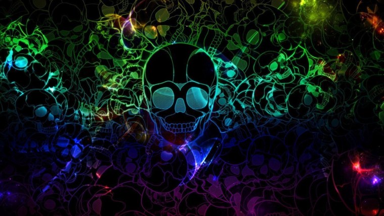 Разноцветный игровой череп