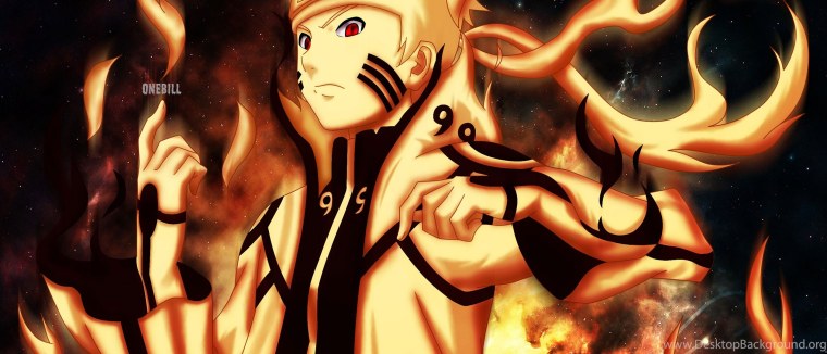 Обои в стиле Наруто и Курамы