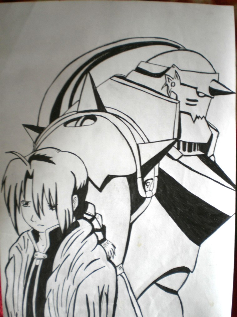 Стальной алхимик Эдвард для срисовки