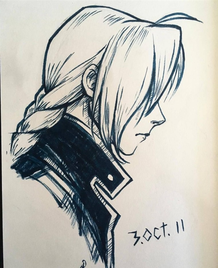 Скетч аниме стальной алхимик