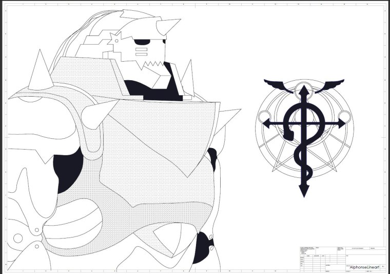 Стальной алхимик Альфонс печать