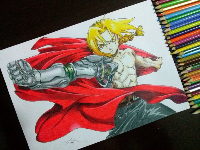 Эдвард Элрик карандашом