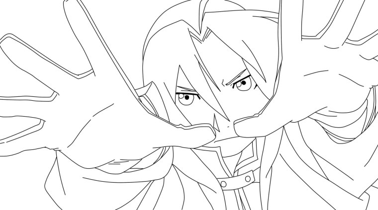 Эдвард Элрик раскраска