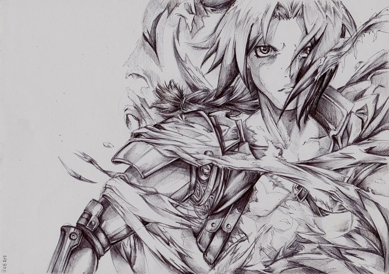 Скетч аниме стальной алхимик