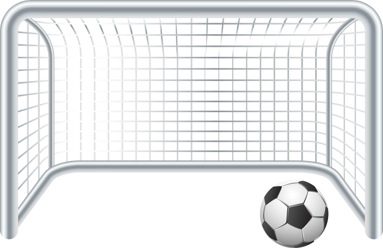 Ворота хоккейные сбоку вектор