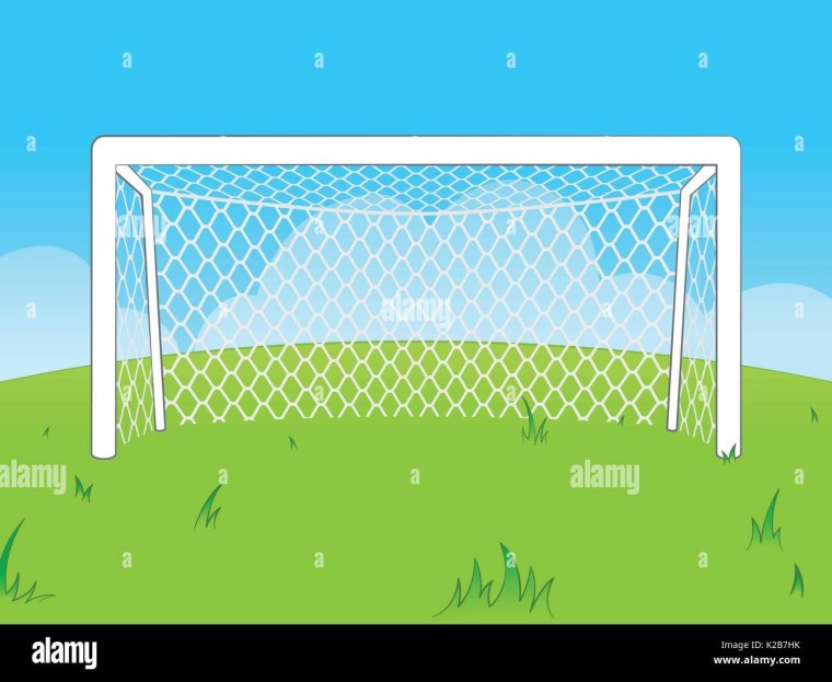 Футбольные ворота с травой рисунок для детей