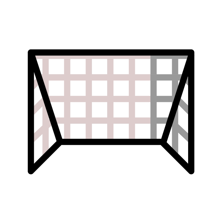 Ворота футбол на белом фоне