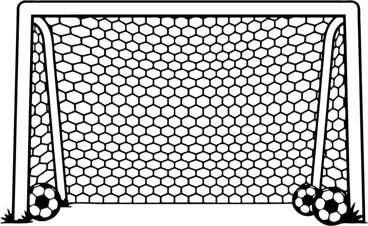 Футбольные ворота на белом фоне