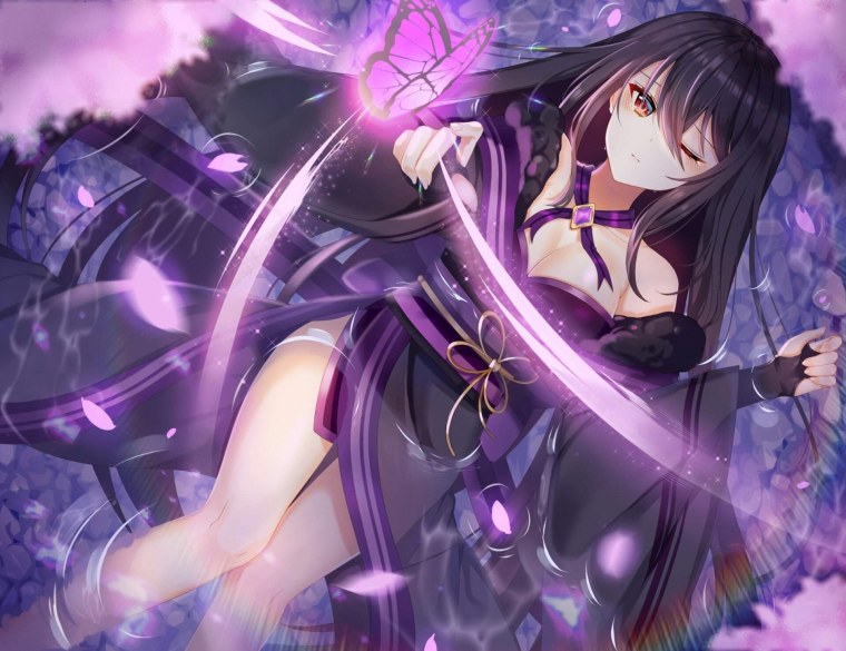 Аниме в фиолетовых тонах
